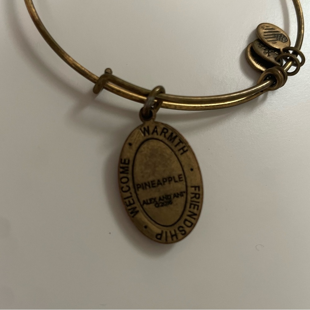 Vintage Gold Alex and Ani Pineapple Bracelet